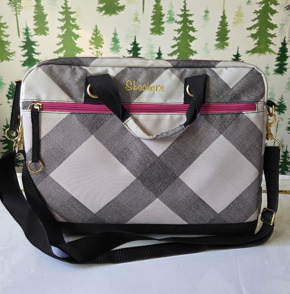 Skechers Gray and Black Women's Messenger Bag